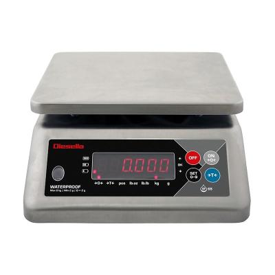 IP68 bench scale capacity 6 kg / Readability 2g with stainless steel housing